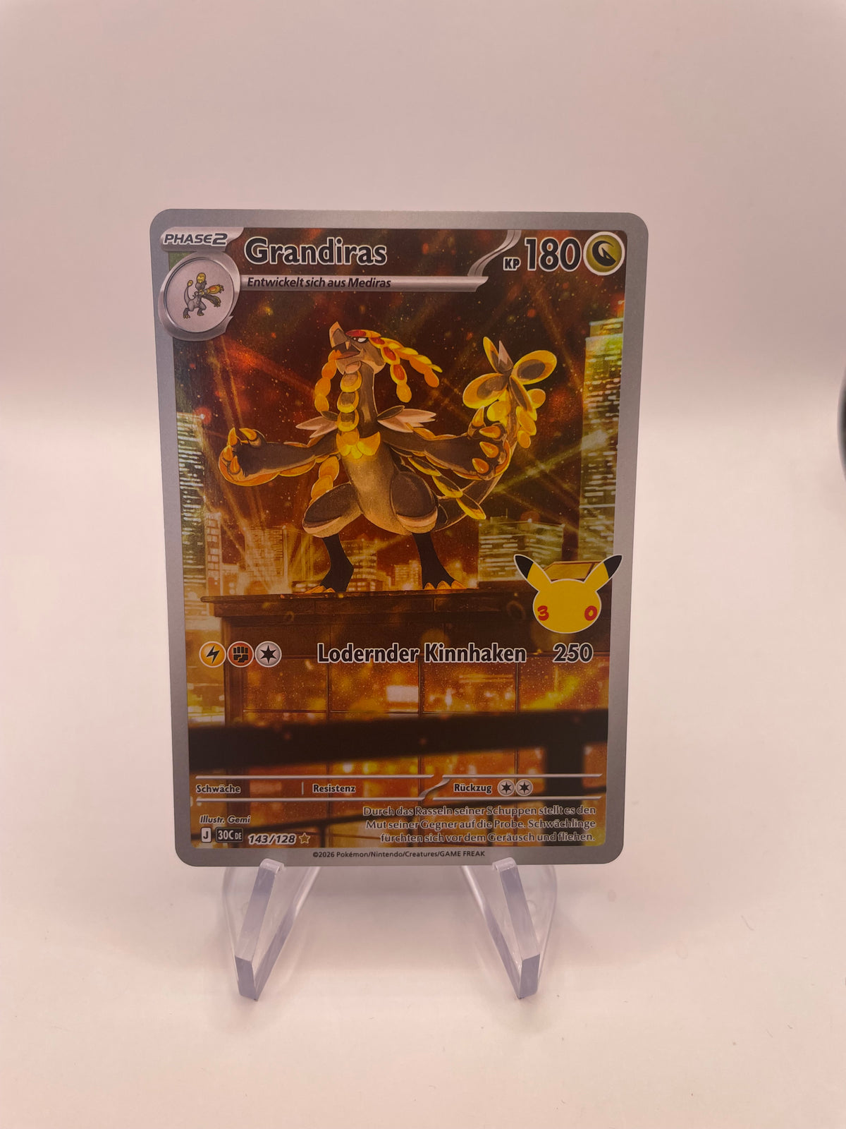 Pokemon Karte Art Rare Celebration Grandiras 143/128 Deutsch