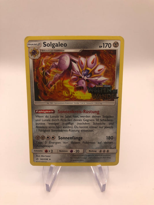 Pokemon Karte Holo Solgaleo 142/236 Deutsch