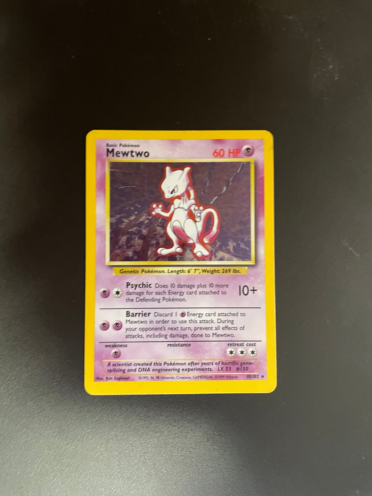 Pokemon Karte Holo Mewtu 10/102 englisch