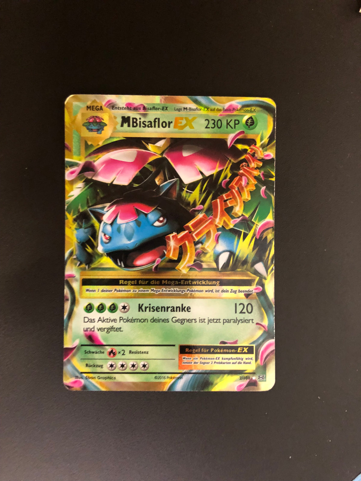 Pokemon Karte EX Bisaflor 2/108 Deutsch