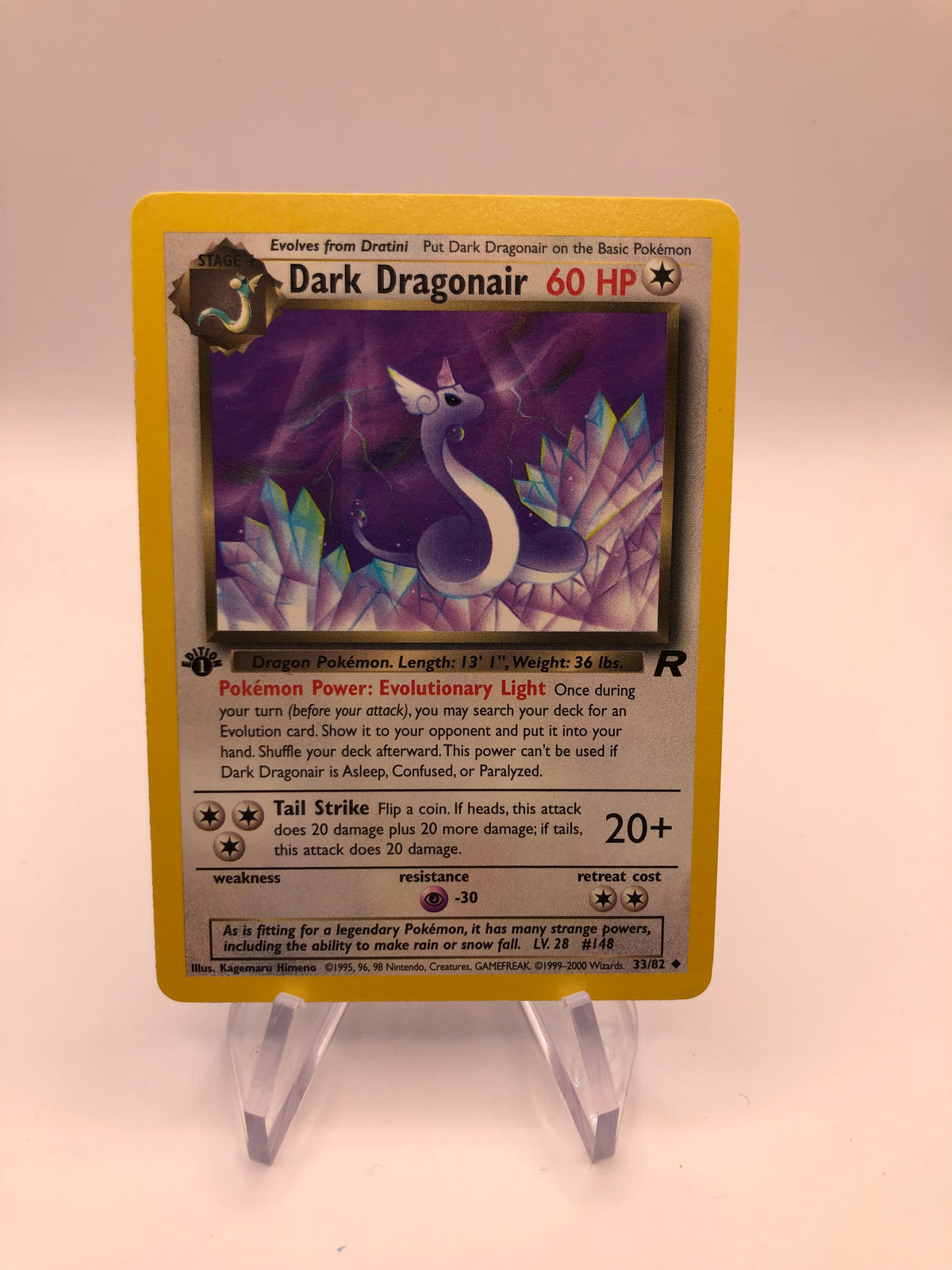 Pokemon Karte Dunkles Dragoran 1st Edition Englisch