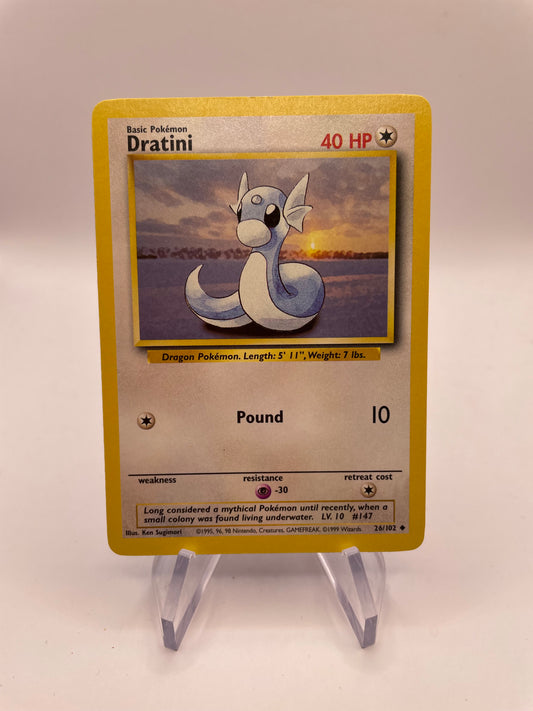 Pokemon Karte Base-Set Dratini 26/102 Englisch