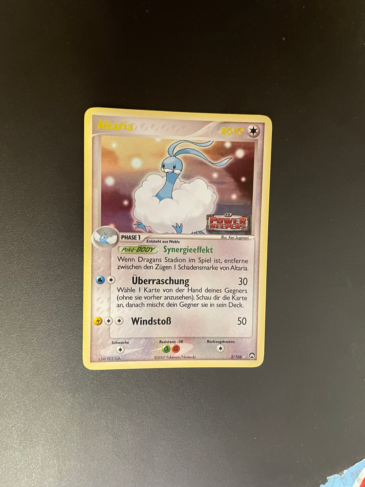 Pokemon Karte Stamp Altaria 2/108 Deutsch