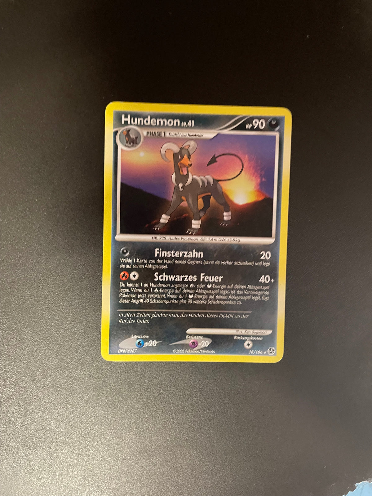 Pokémon Karte Hundemon 18/106 Deutsch