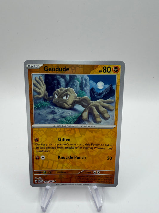 Pokemon Karte Reverse 151 Kleinstein 74/165 Englisch