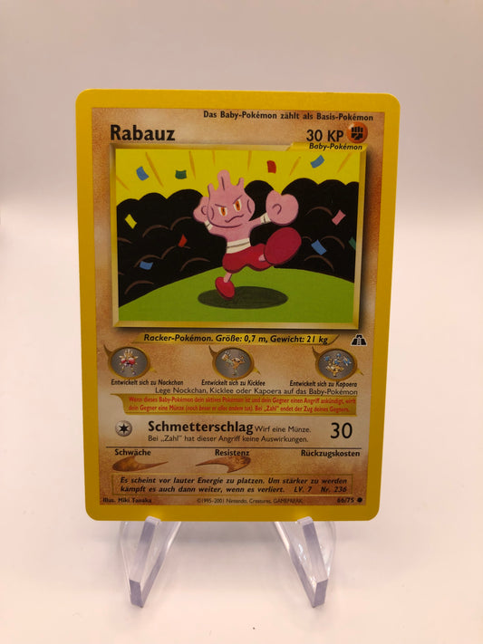 Pokemon Karte Neo Discovery Rabauz 66/75 Deutsch