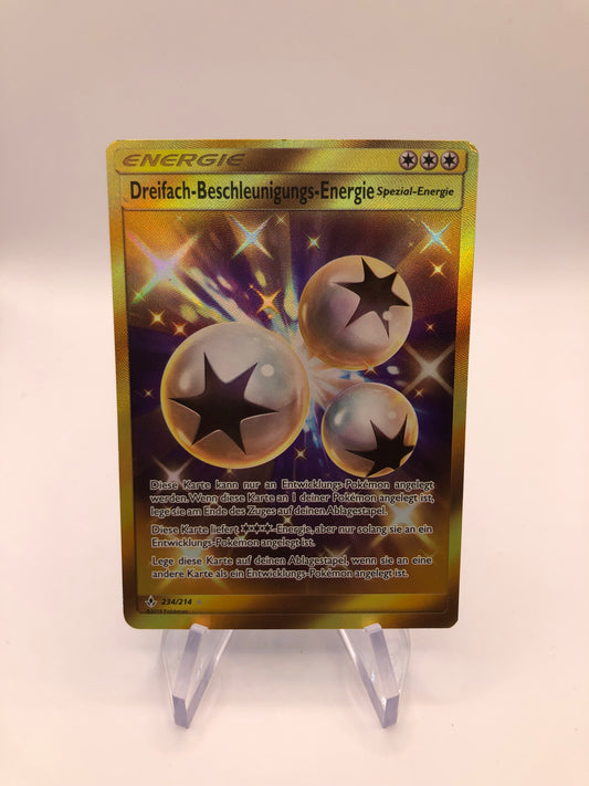 Pokemon Karte Gold Energie Dreifach-Beschleunigungs-Energie 234/214 Deutsch