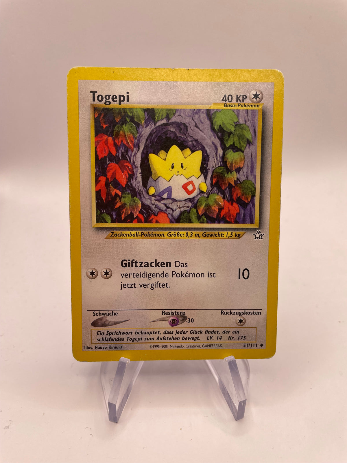 Pokemon Karte Neo Genesis Togepi 51/111 Deutsch