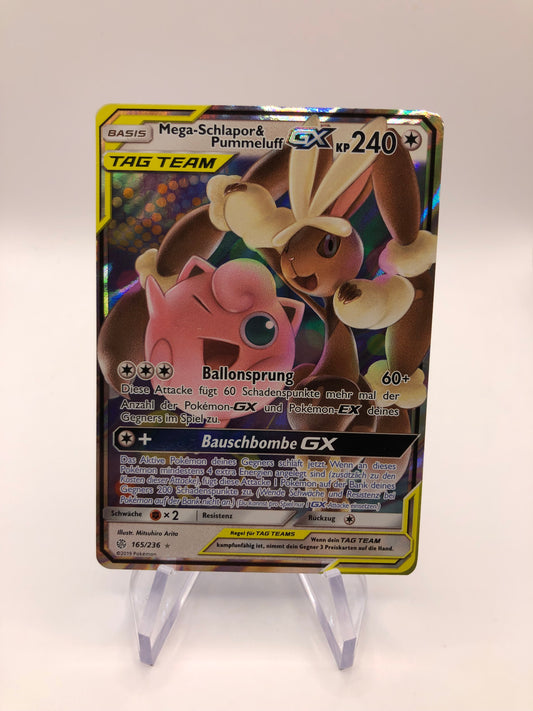 Pokemon Karten Tag Team Mega- Schlapor& Pummeluf 165/236 Deutsch