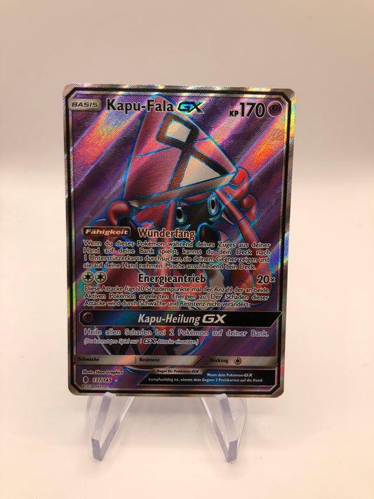 Pokemon Karte GX Fullart Kapu-Riki 137/145 Deutsch
