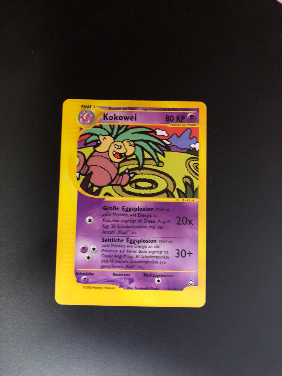 Pokemon Karte E-Series Kokowei 13/147 Deutsch