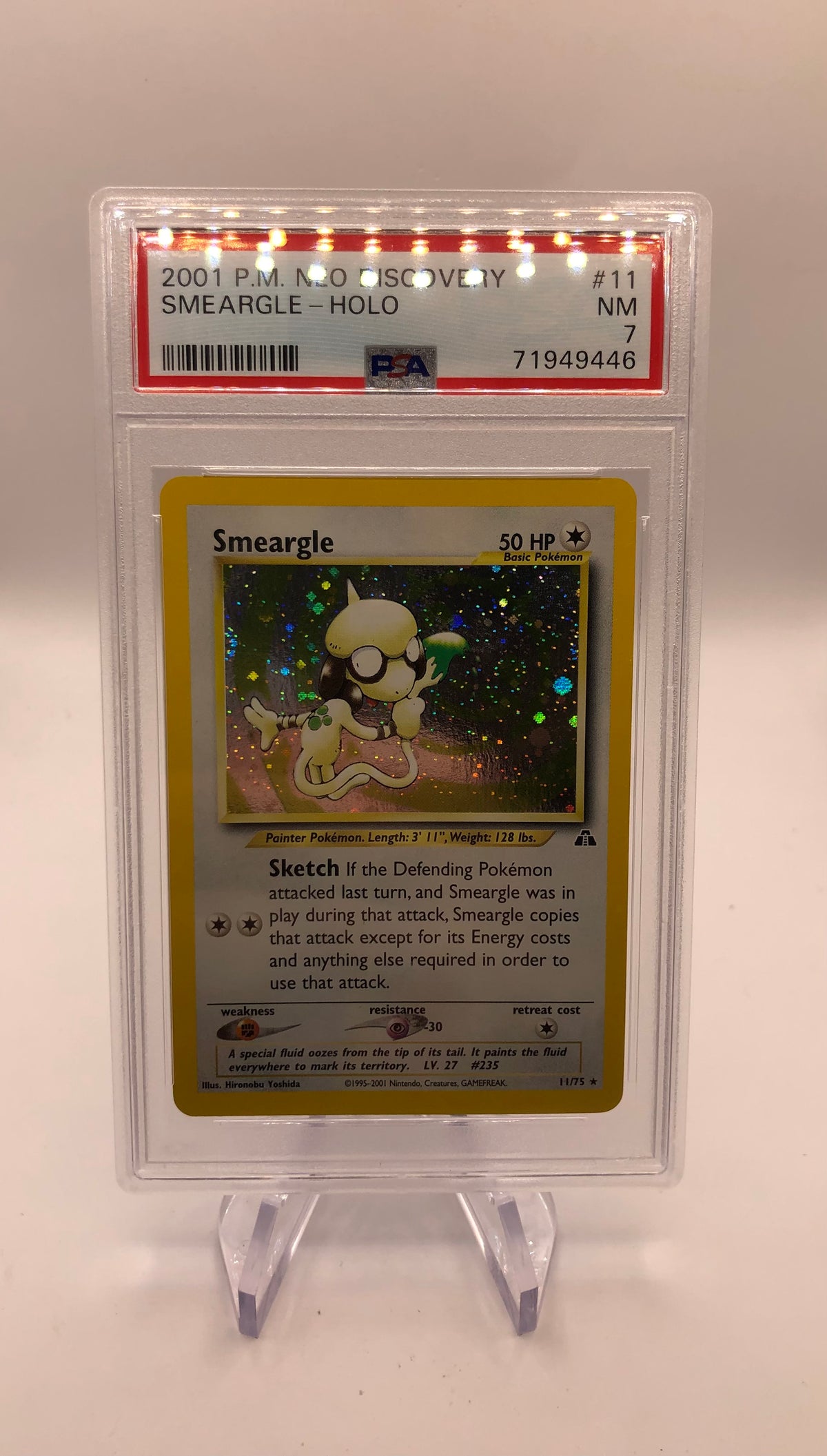 Pokemon Karte PSA 7 Holo Farbigel 11/75 Englisch