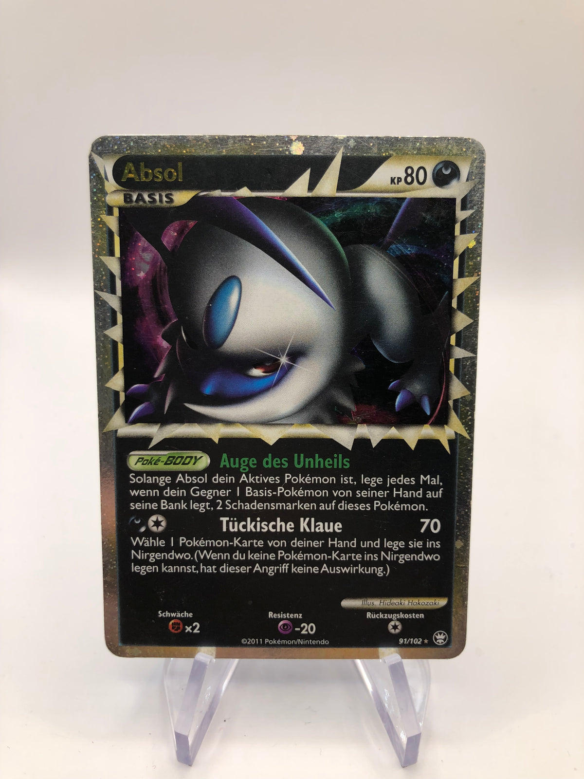 Pokemon Karte Holo Prime Absol 91/102 Deutsch