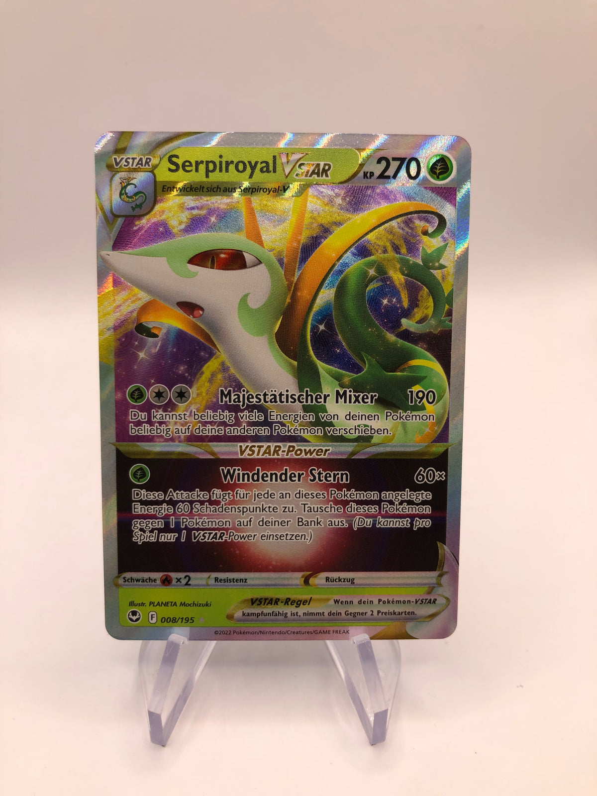 Pokemon Karte Vstar Serpiroyal 8/195  Deutsch