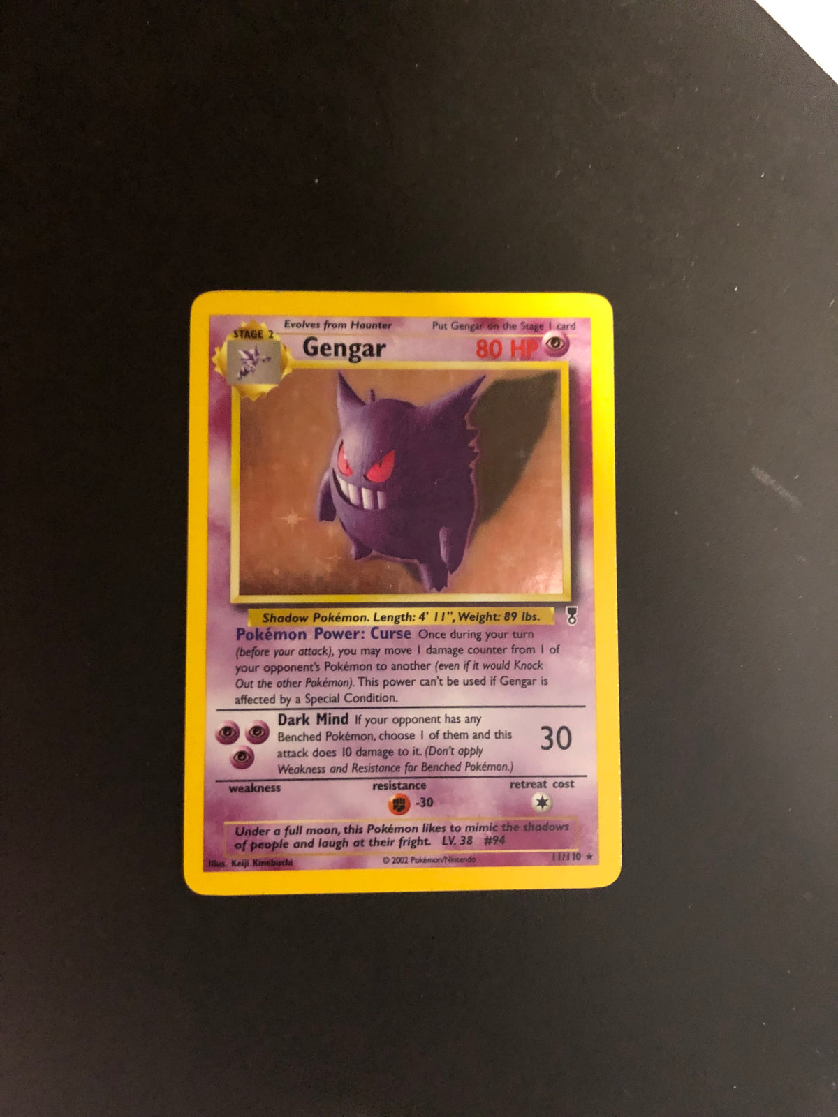 Pokemon Karte Holo Gengar 11/110 Englisch