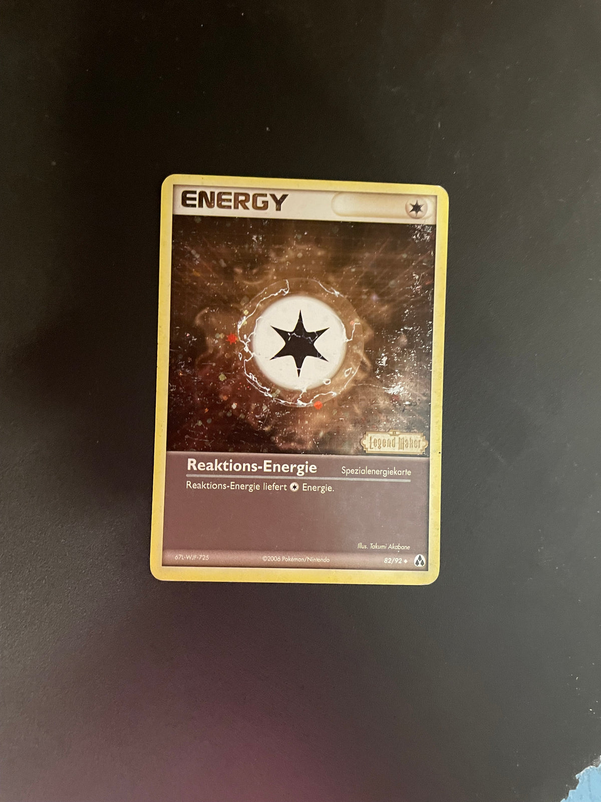 Pokemon Karte Stamp Reaktions Energie 82/92 Deutsch