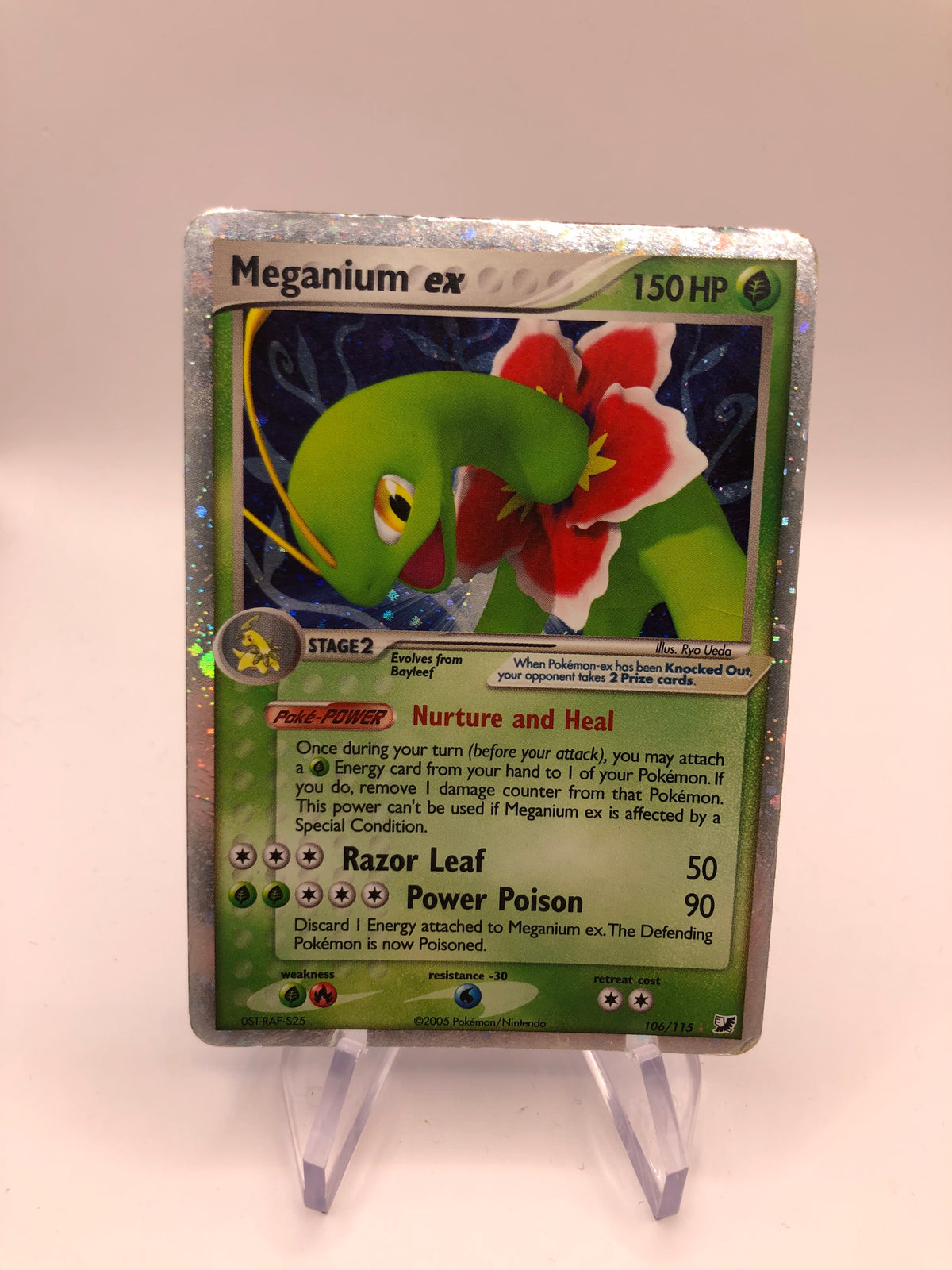 Pokemon Karte Holo EX Meganium 106/115 Englisch
