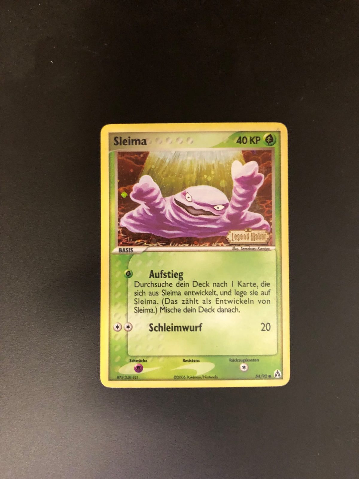 Pokemon Karte Stamp Sleima 54/92 Deutsch