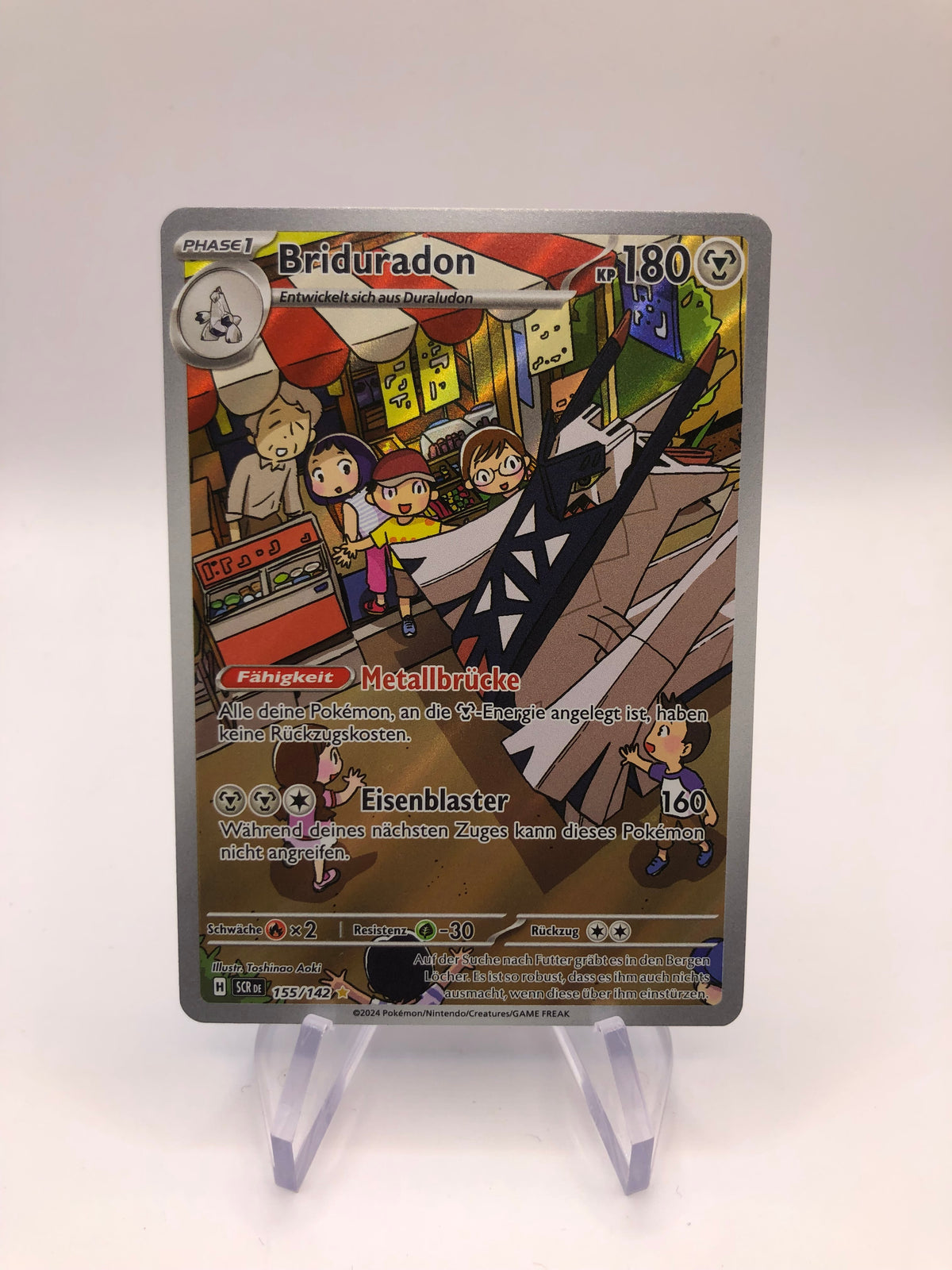 Pokemon Karte Art-Rare Briduradon 155/142 Deutsch