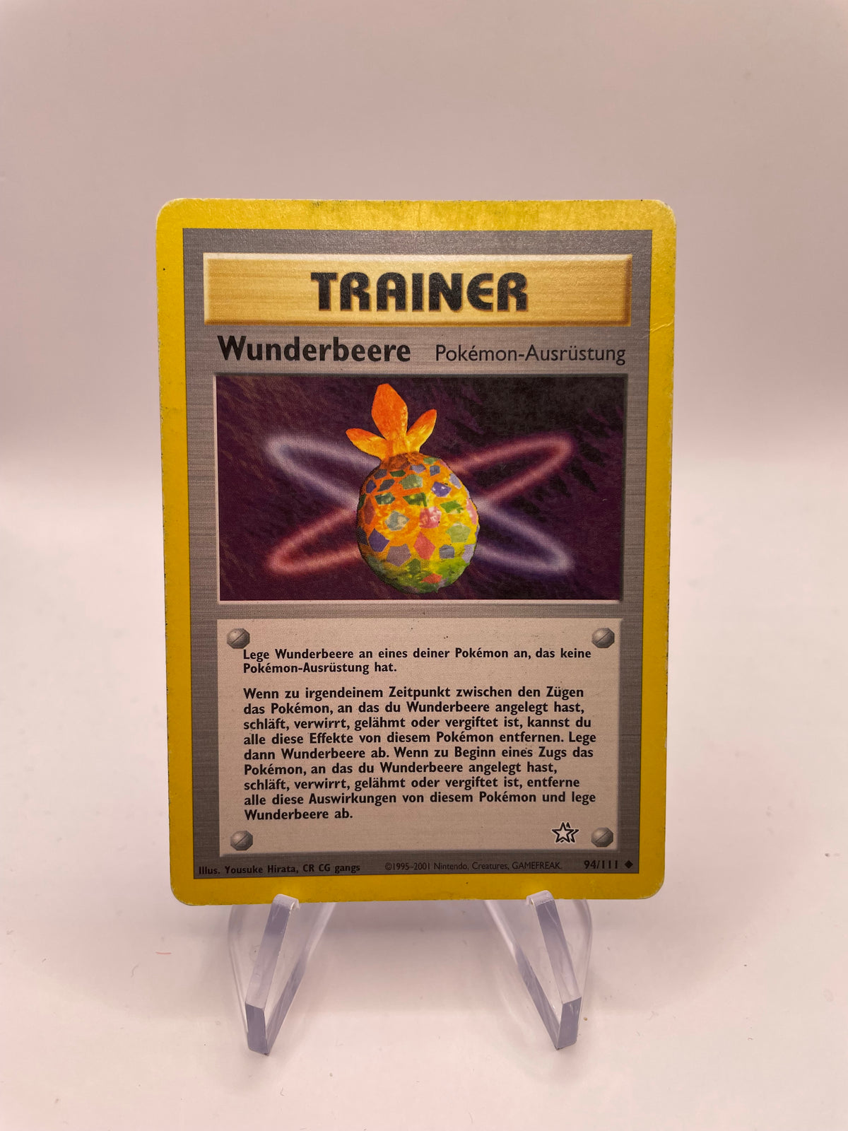 Pokemon Karte Neo Genesis Trainer Wunderbeere 94/111 Deutsch
