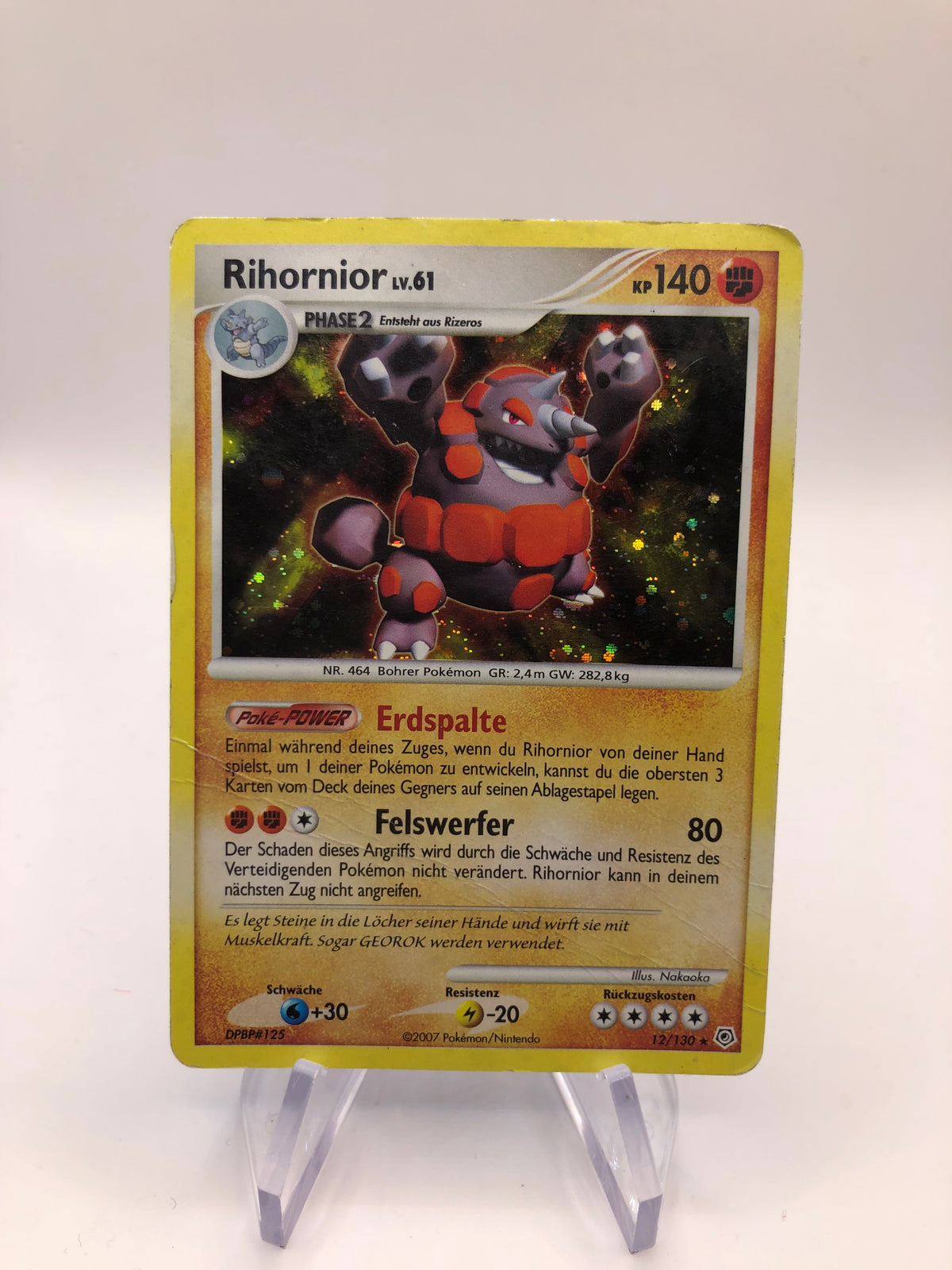 Pokemon Karte Holo Rihornior 12/130 Deutsch