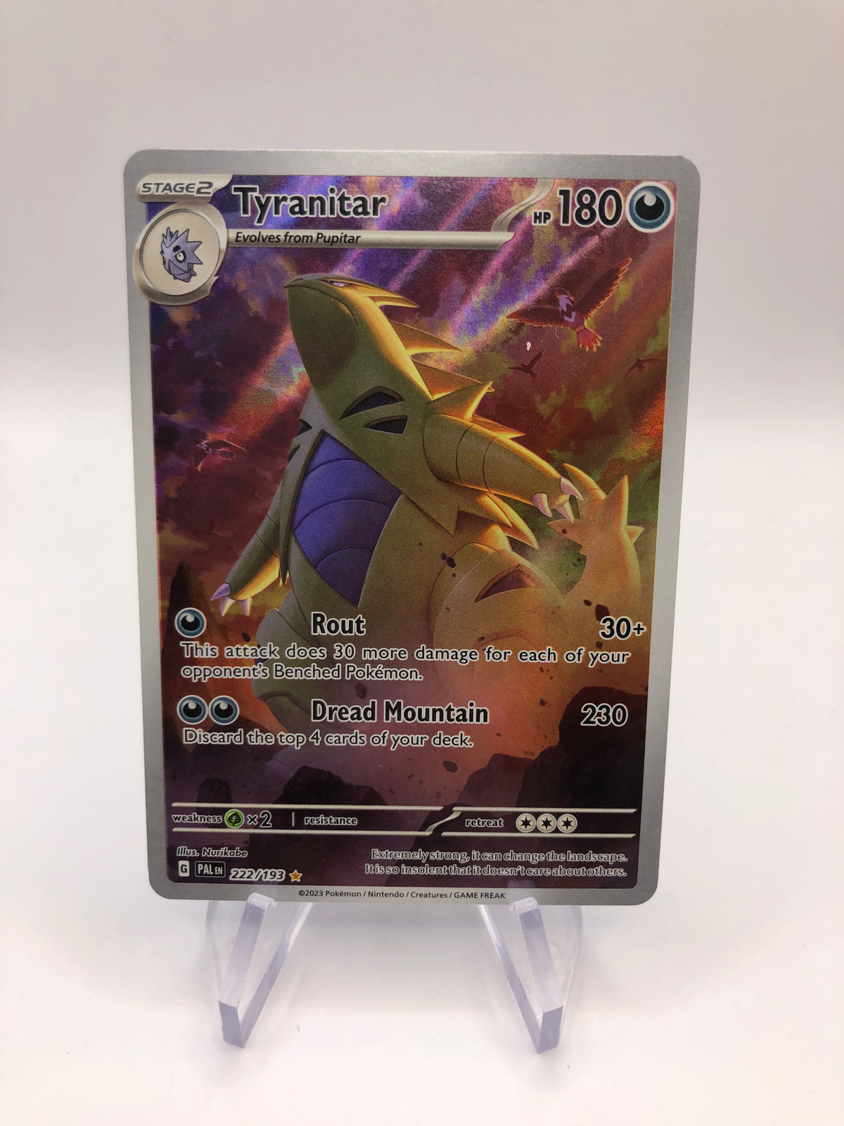 Pokemon Karte Art-Rare Tyranitar 222/193 Englisch
