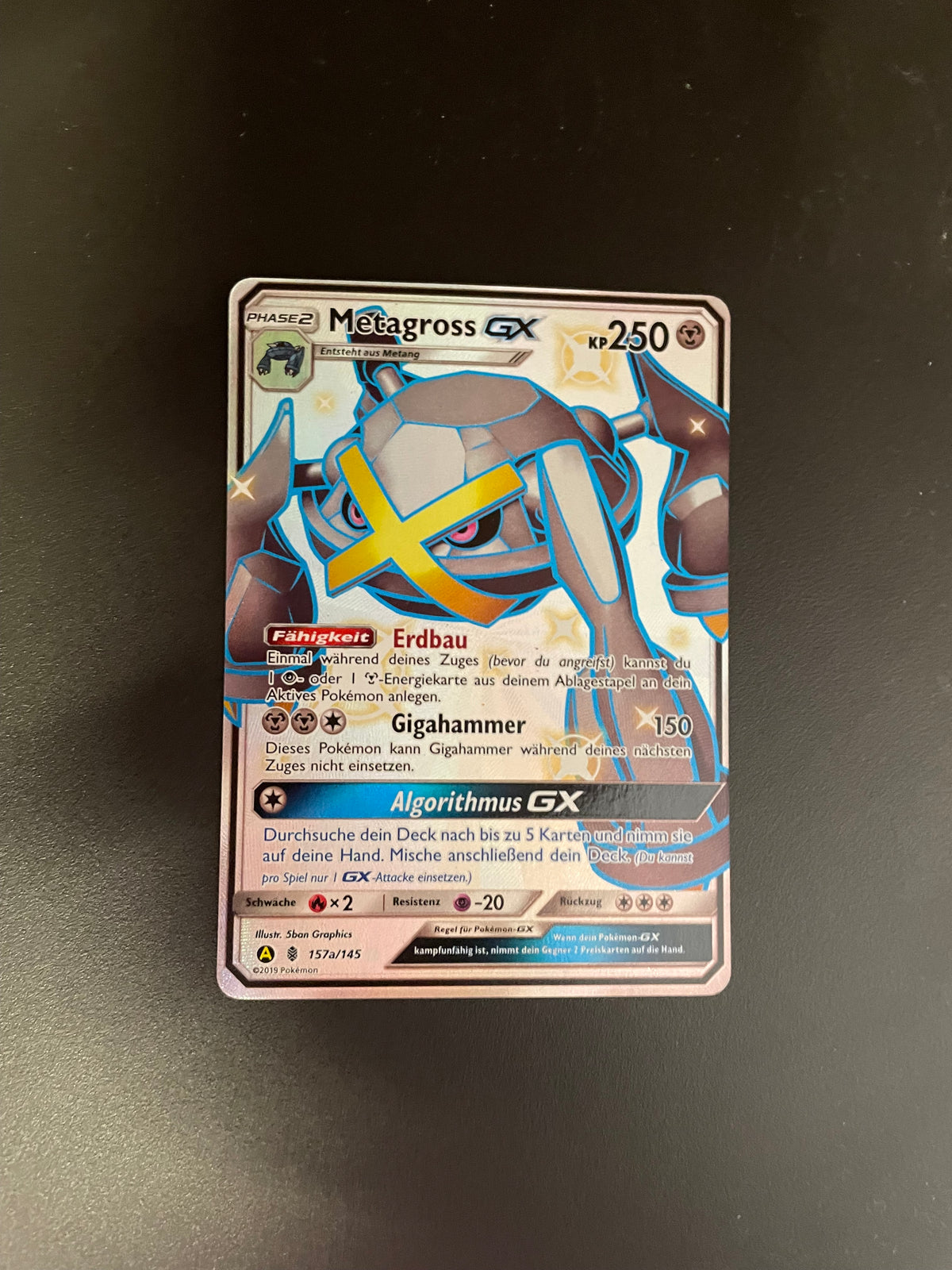 Pokemon Karte GX Fullart Metagross 157a/145 Deutsch