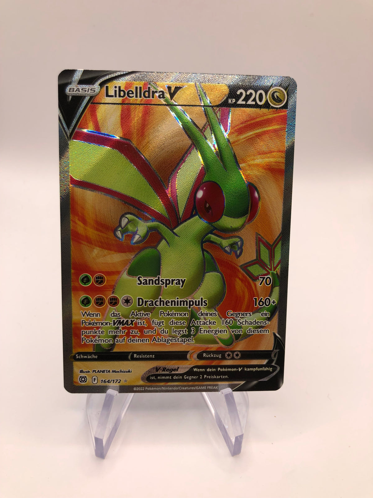 Pokemon Karte V Fullart Libelldra 164/172 Deutsch