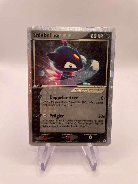Pokemon Karte EX Sniebel 103/109 Deutsch