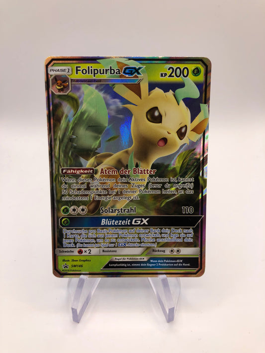 Pokemon Karte GX Promo Folipurba SM146 Deutsch