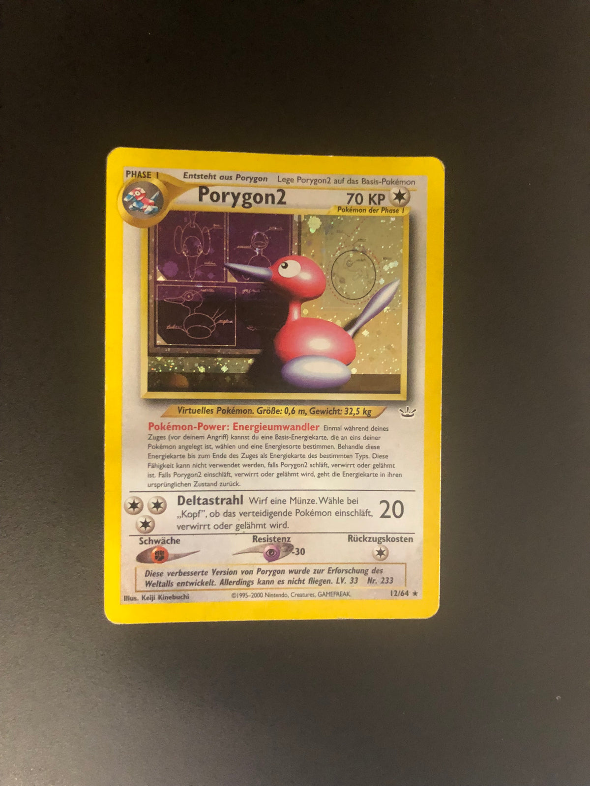 Pokemon Karte Holo Porygon2 12/64 Deutsch