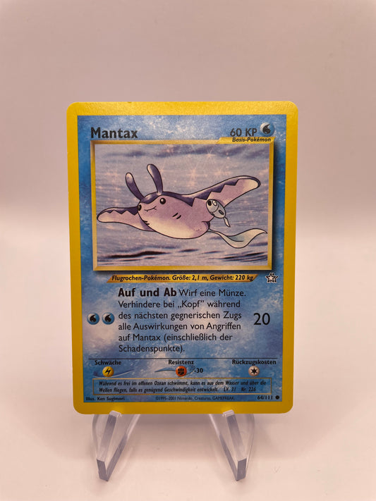 Pokemon Karte Mantax Neo Genesis 64/111 Deutsch