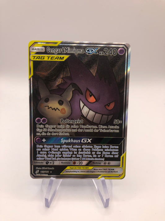 Pokemon Karten Tag Team Gengar und Mimigma 165/181 Deutsch