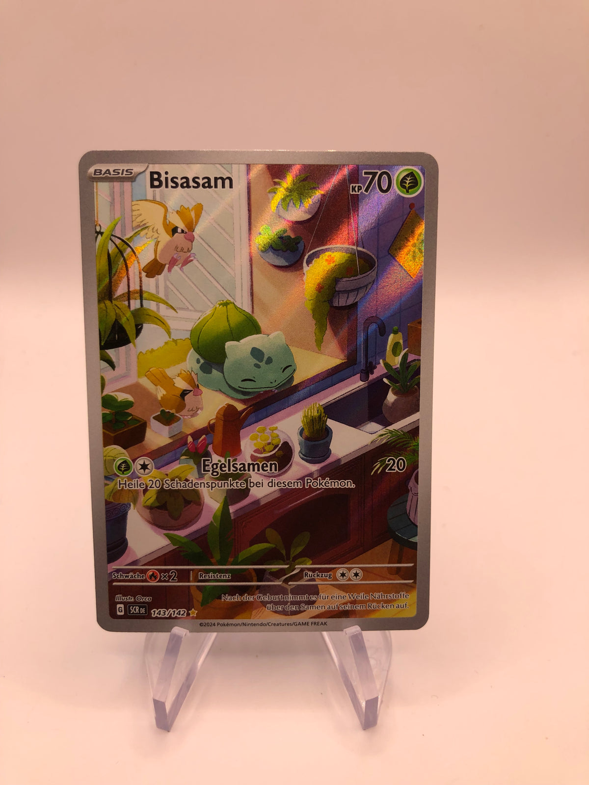 Pokemon Karte Bisasam 143/142 Deutsch