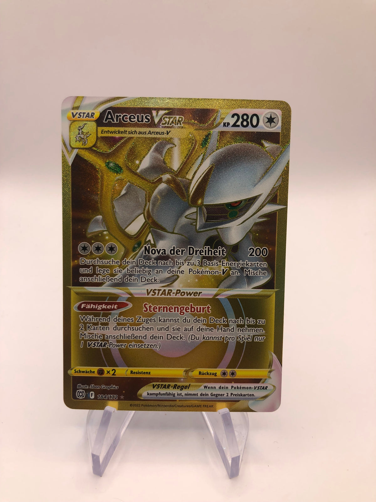 Pokemon Karte Vstar Gold Arceus 184/172 Deutsch