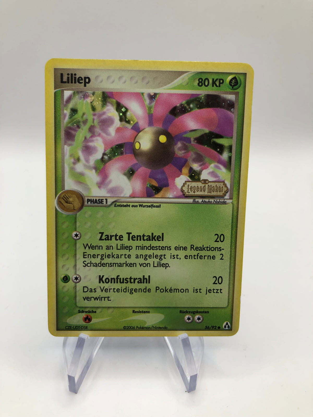 Pokemon Karte Revers Stamp Liliep 56/92  Deutsch