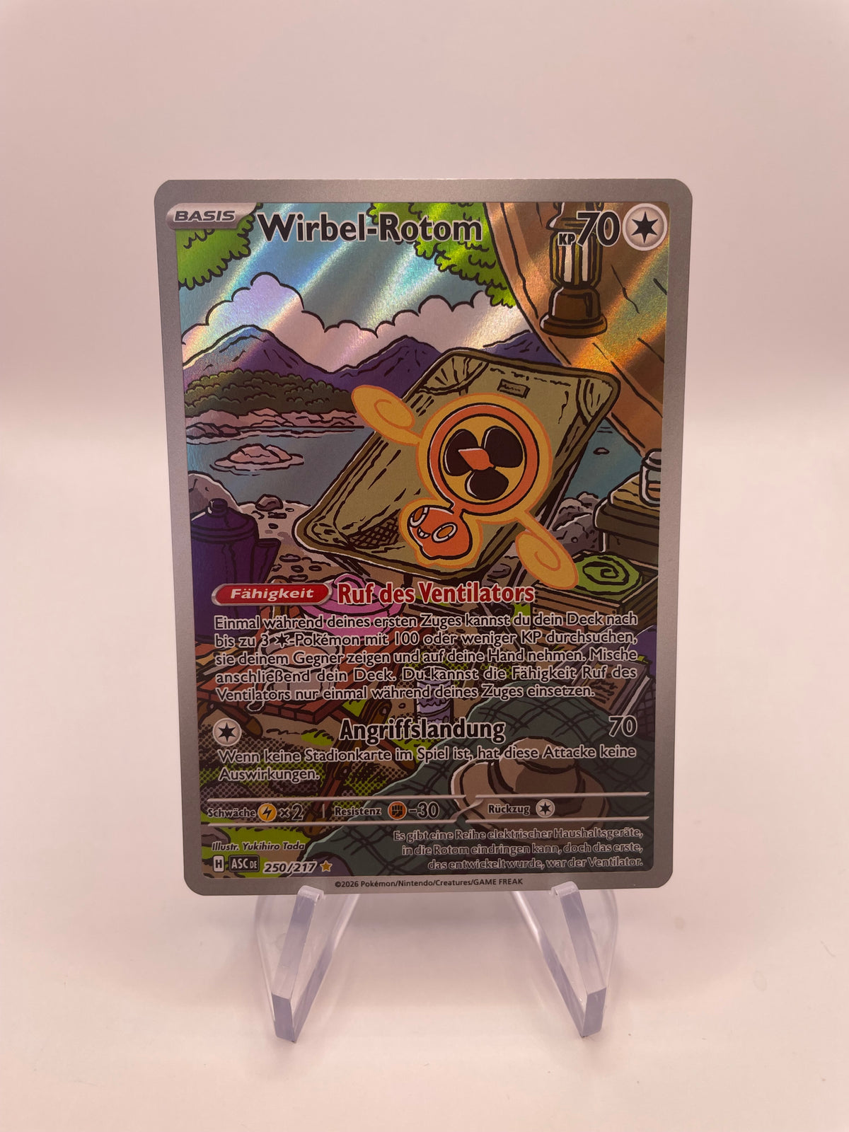 Pokemon Karte Art Rare Wirbel Rotom 250/217 Deutsch