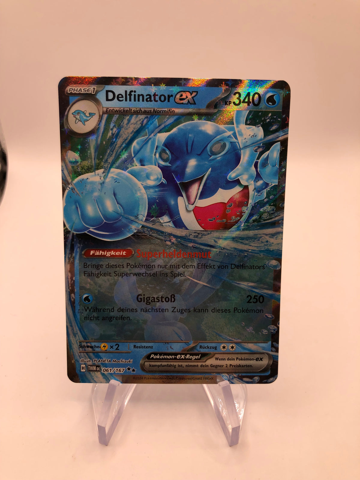 Pokemon Karte Ex Delfinator 61/167 Deutsch