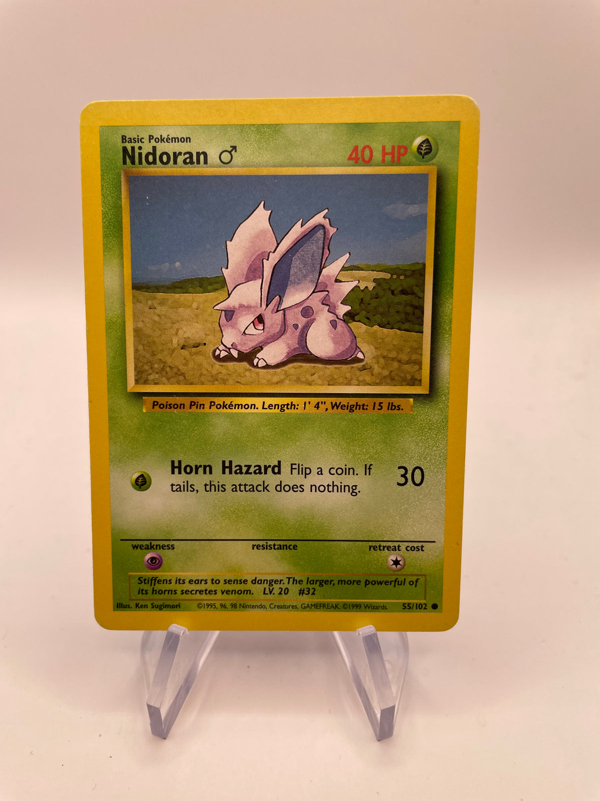 Pokemon Karte Base-Set Nidoran 55/102 Englisch