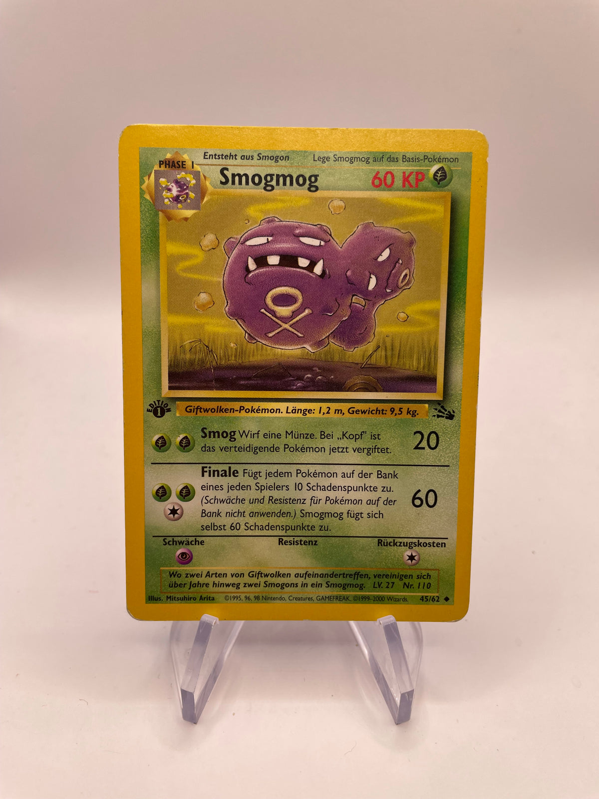 Pokemon Karte Fossil Smogmog 45/62 Deutsch
