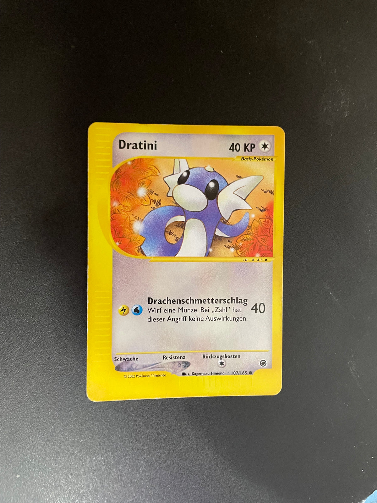 Pokemon Karte E-Series Dratini 107/165 Deutsch