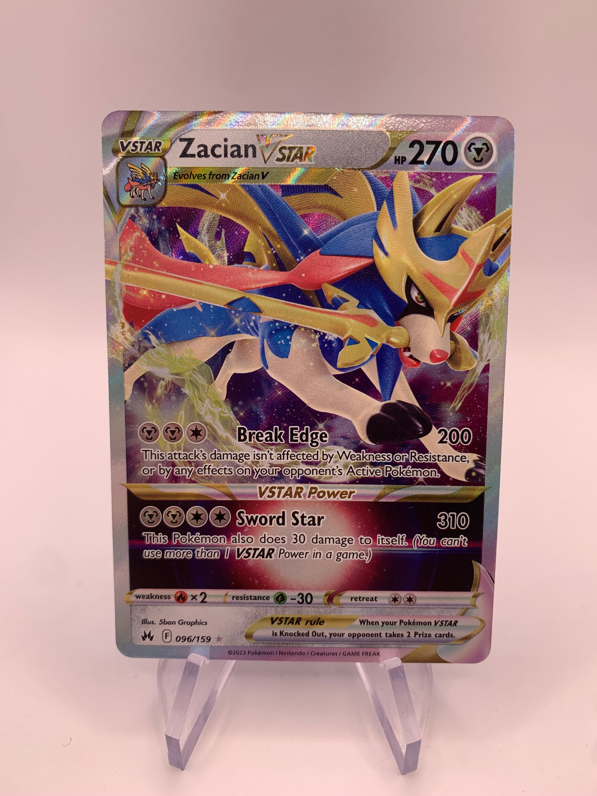 Pokemon Karte Vstar Zacian 96/159 Englisch