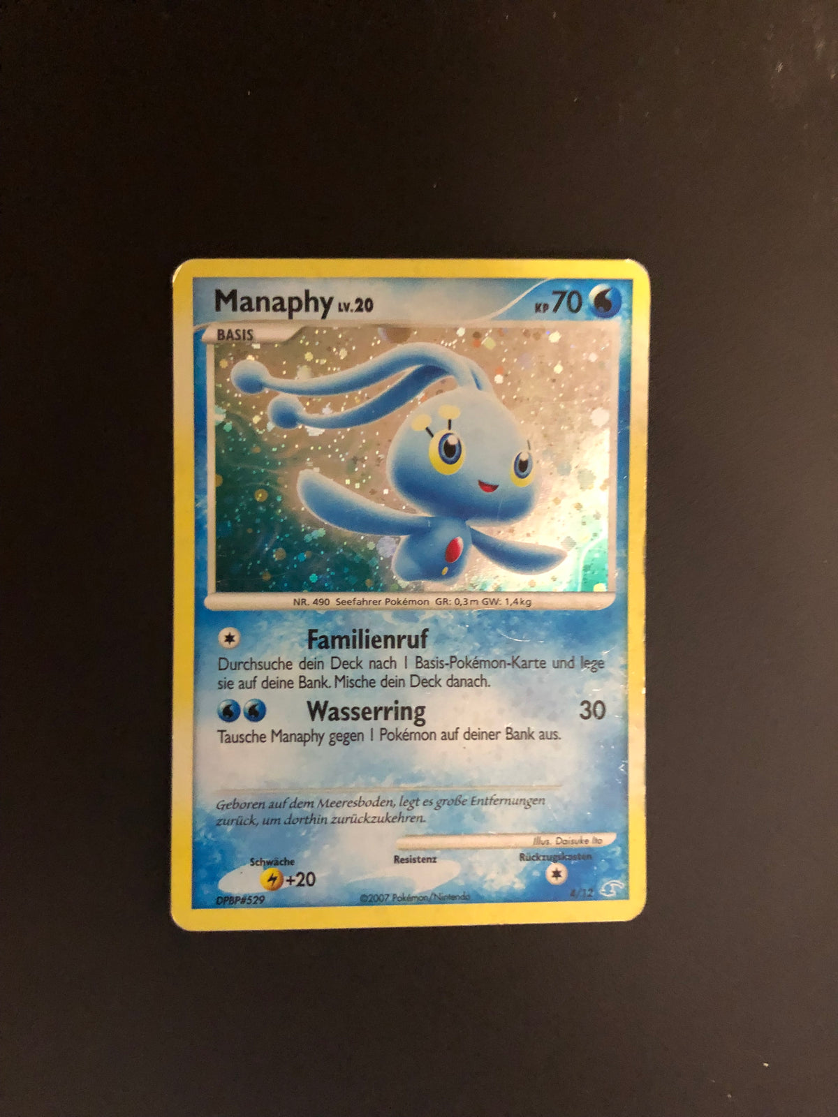 Pokemon Karte Holo Manaphy 4/12 Deutsch