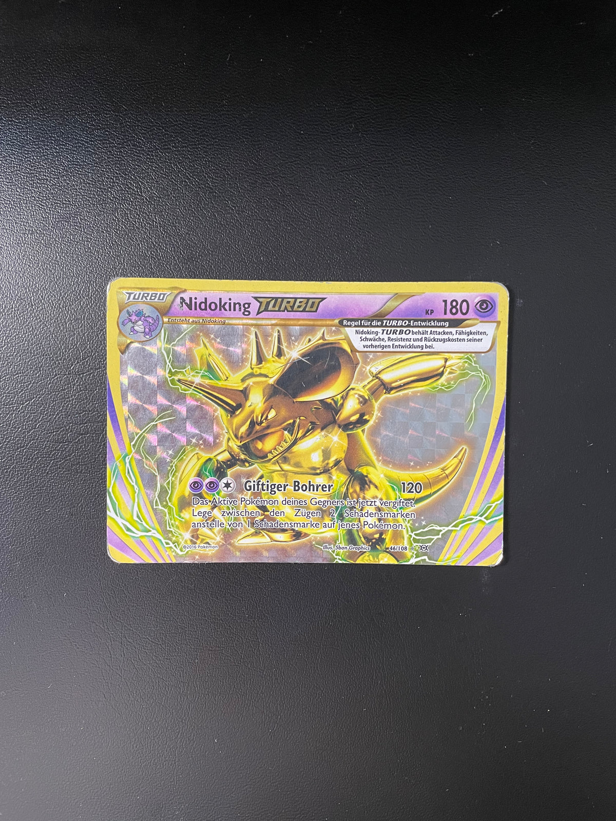 Pokemon Karte Turbo Nidoking 46/108 Deutsch