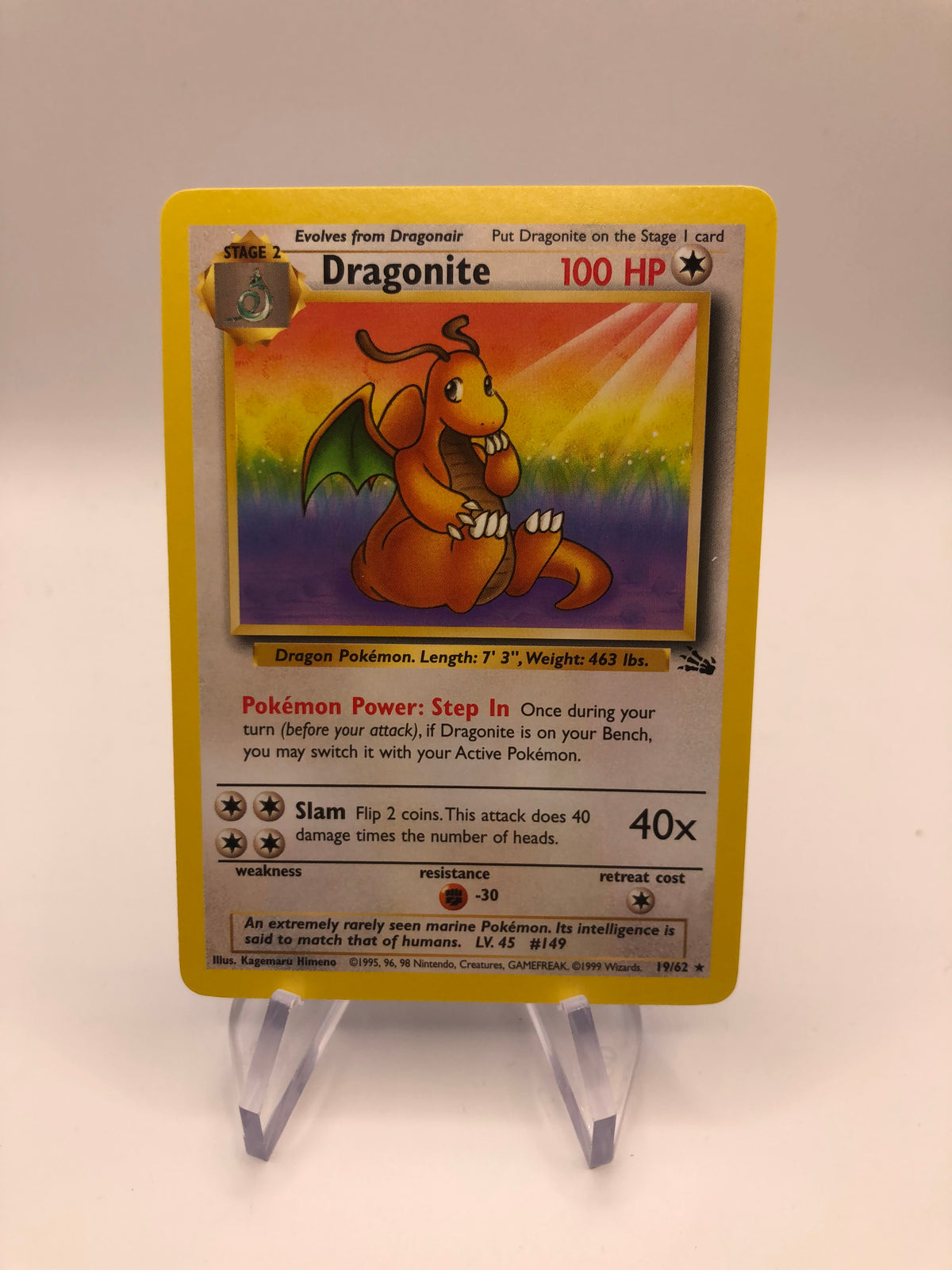 Pokemon Karte Fossil Dragoran 19/62 Englisch