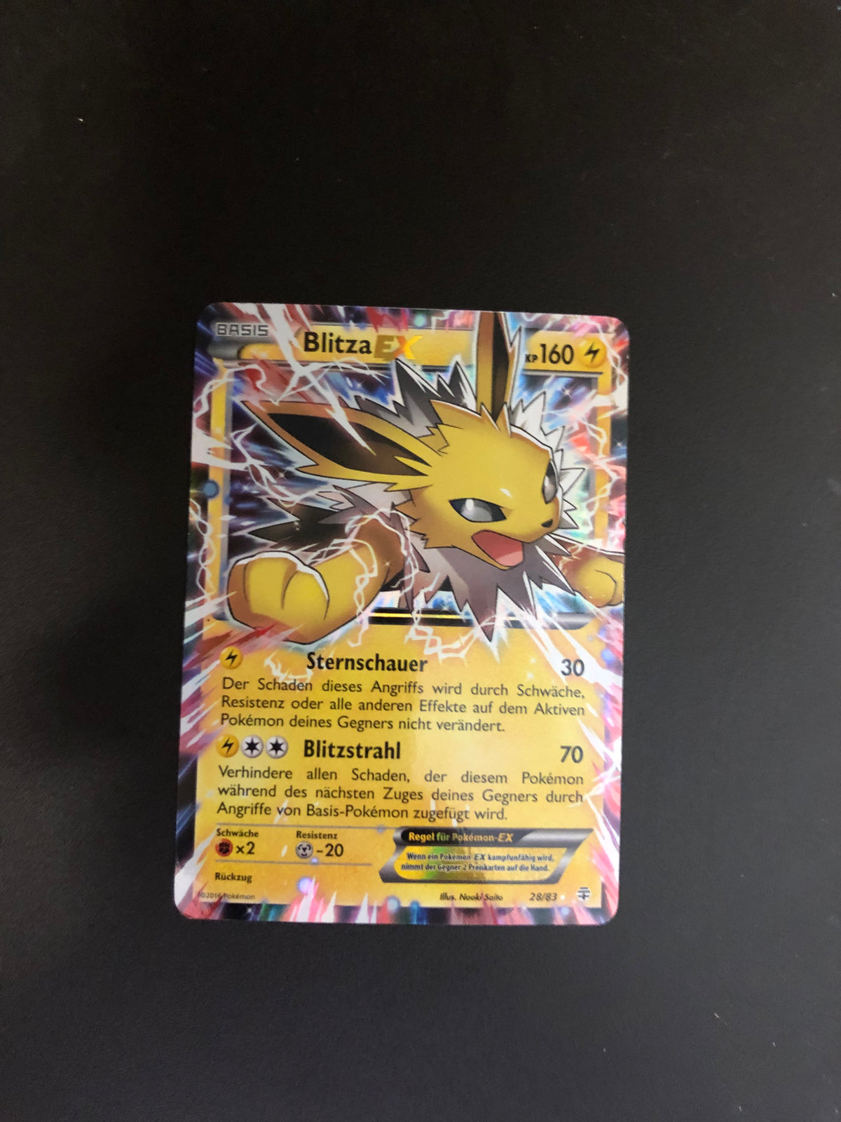 Pokemon Karte EX Blitza 28/83 Deutsch