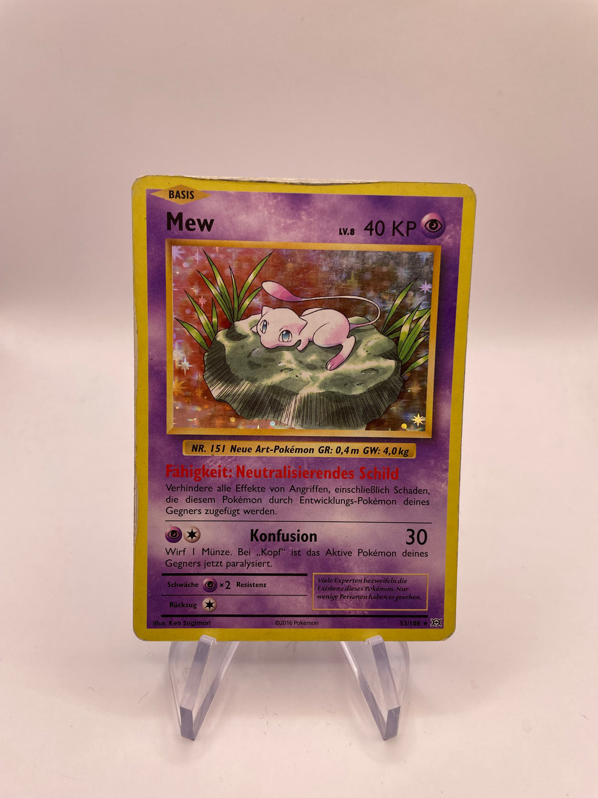 Pokemon Karte Holo Mew 53/108 Deutsch