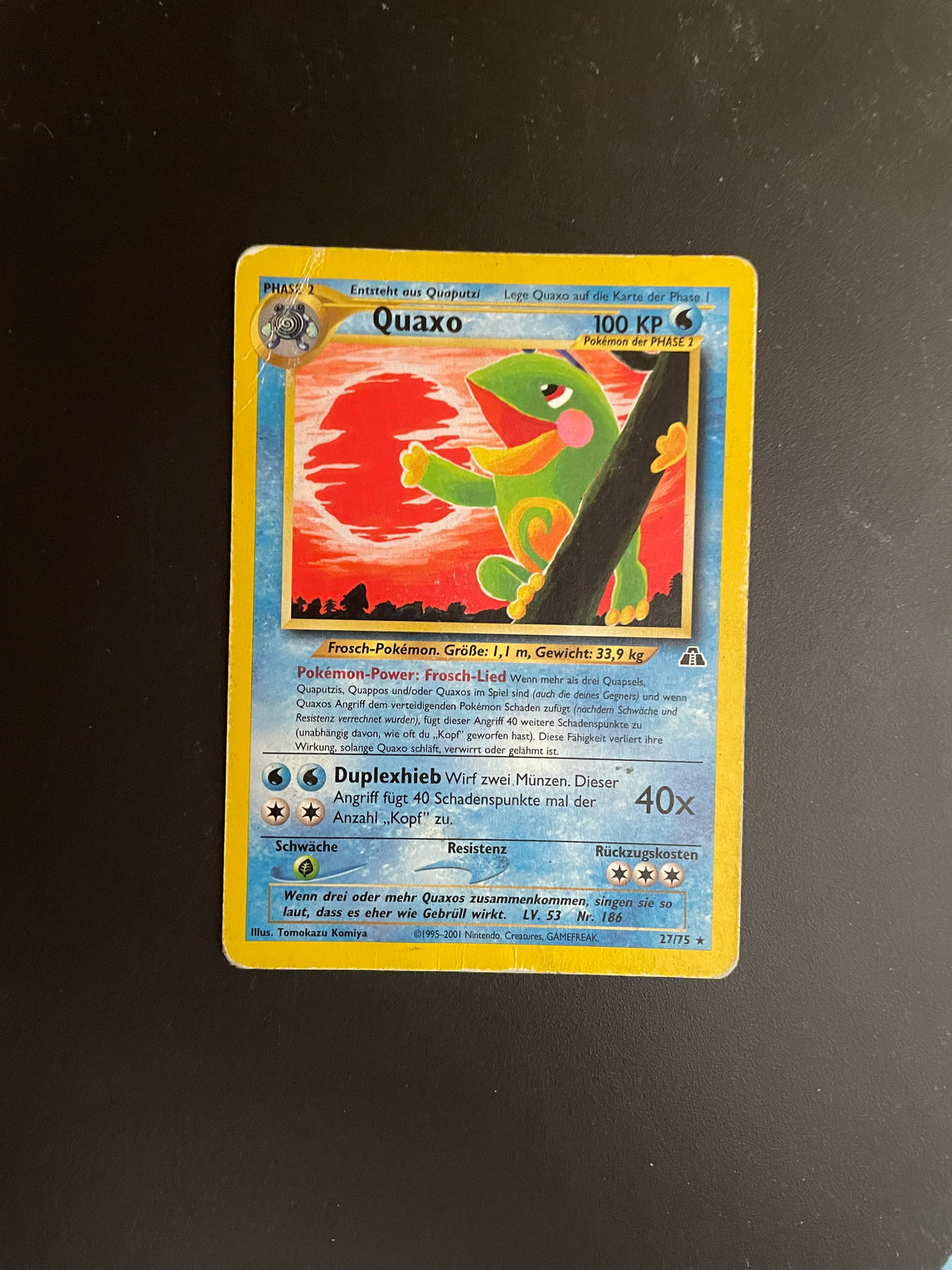 Pokemon Karte Quaxo 27/75 Deutsch