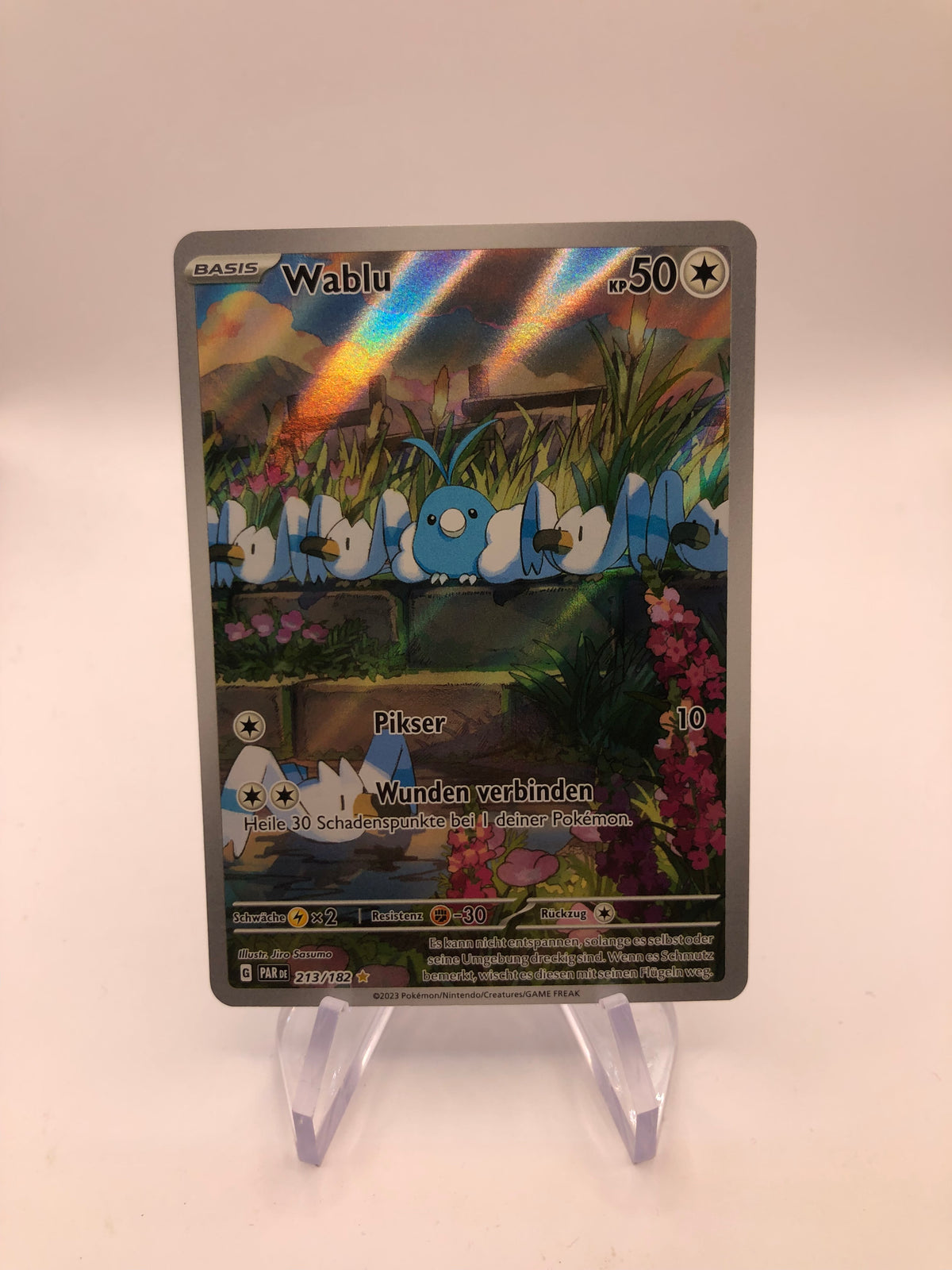 Pokemon Karte Promo Art-Rare Wablu 213/182 Deutsch