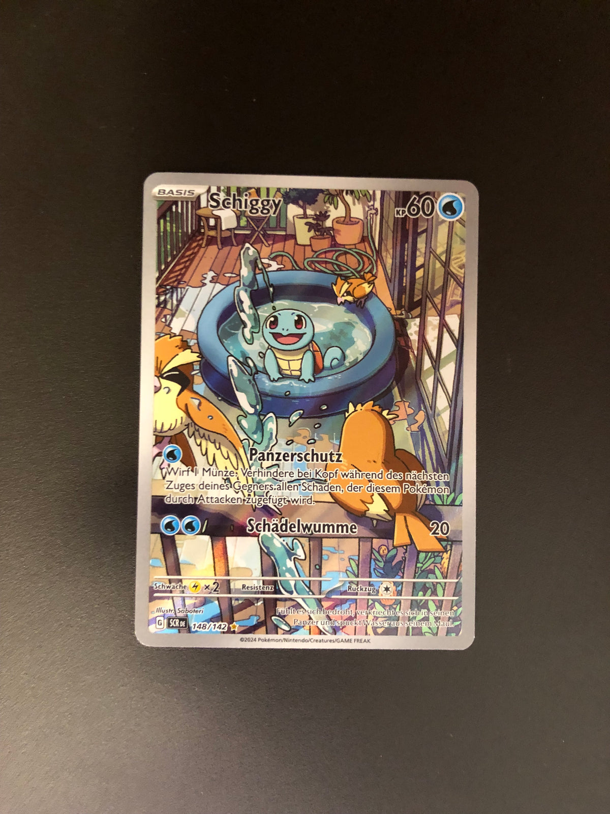 Pokemon Karte Promo Art-Rare Schiggy 148/142 Deutsch